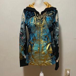 Rare vintage “Christian Audigier” fully-lined hoodie